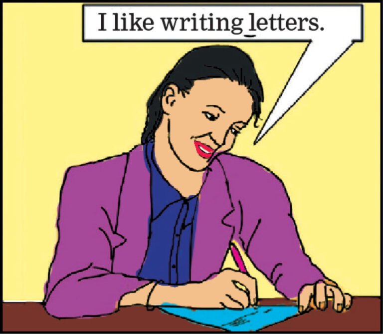 I like writing letters.